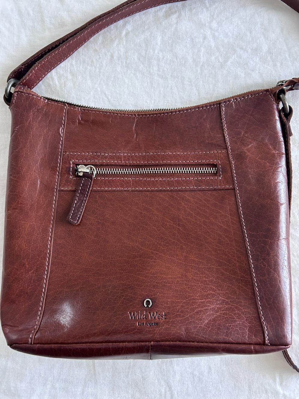 Wild West Los Angeles Brown Leather Crossbody Bag